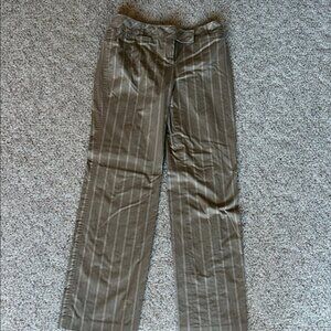 LOFT Ann Beige Striped Pants